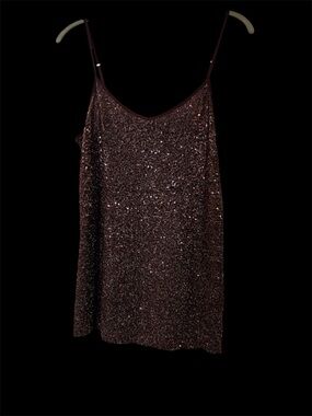 SEXY BURGUNDY SEQUIN TOP- NWT